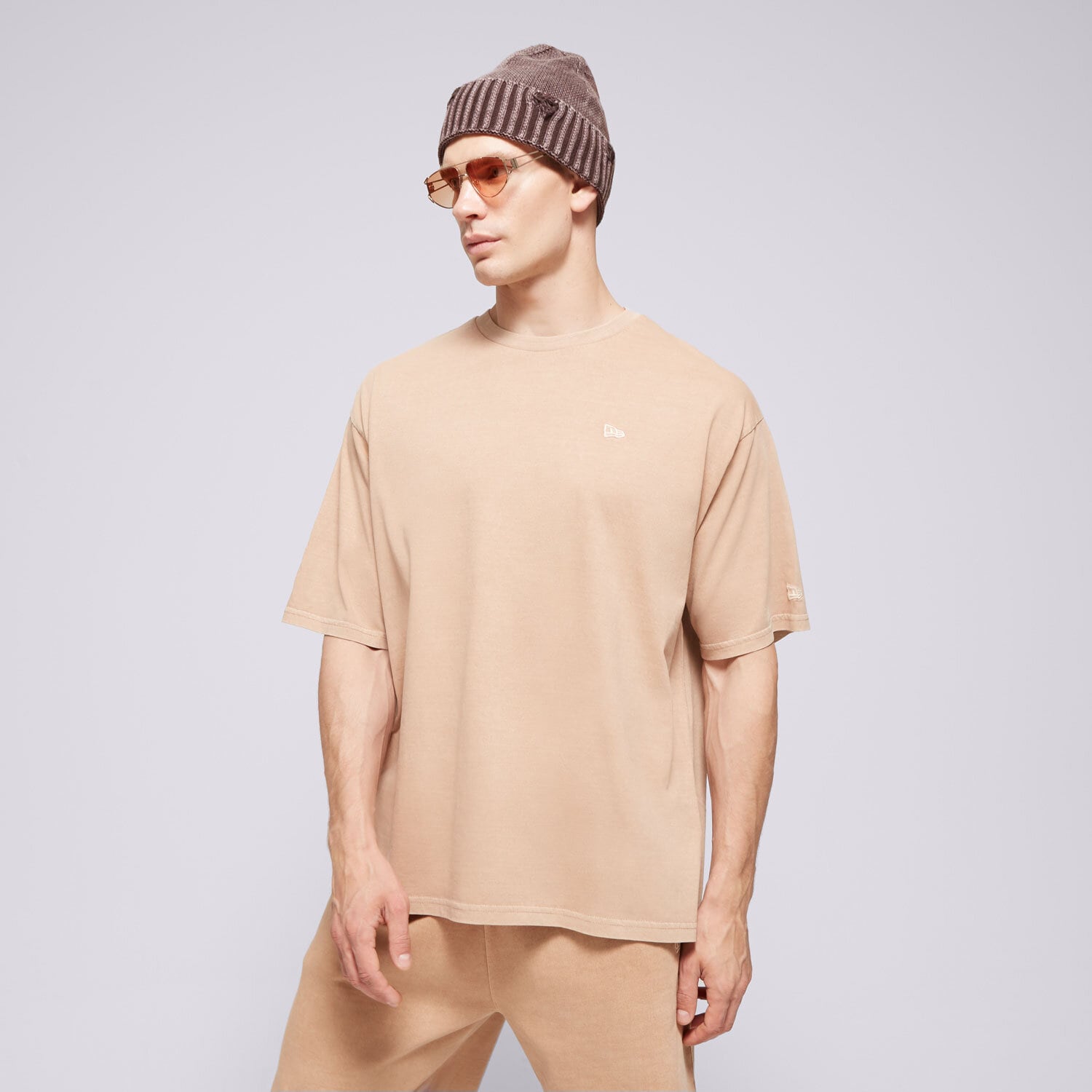 Herren T-Shirt NEW ERA T-SHIRT NE WASHED OS NONE 60502670 Braun