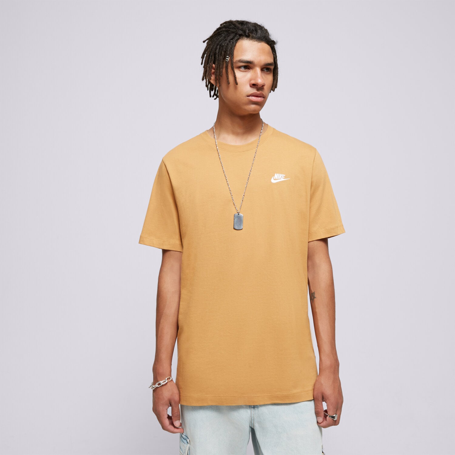 Herren T-Shirt NIKE T-SHIRT M NSW CLUB TEE AR4997-224 Braun