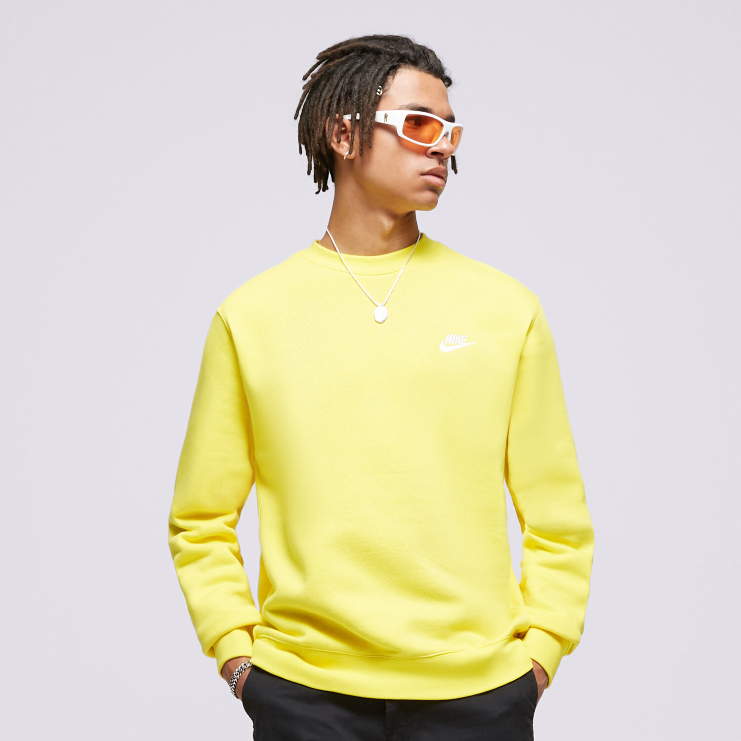 Herren NIKE SWEATSHIRT SPORTSWEAR CLUB FLEECE BV2662-718 Gelb
