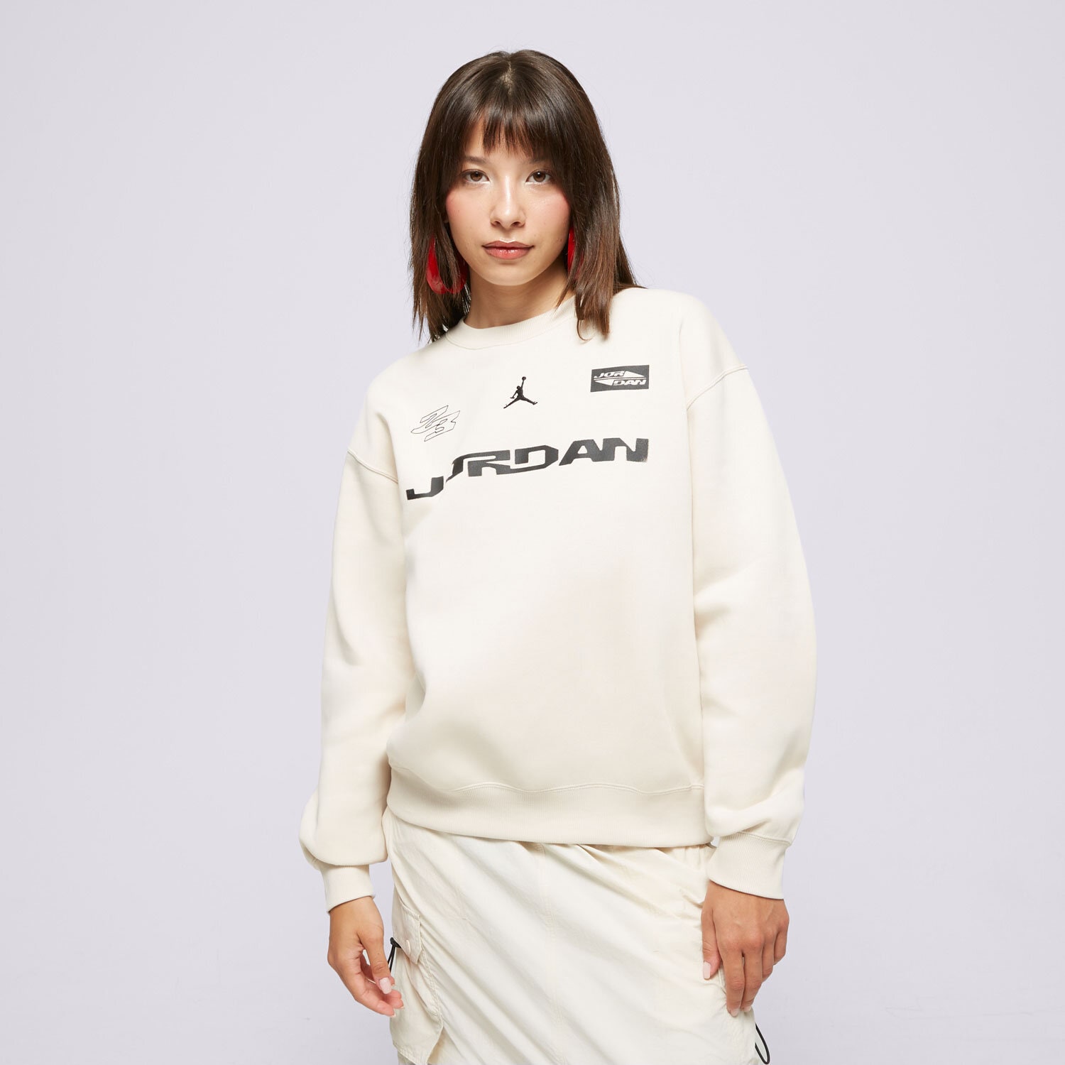 Damen SWEATSHIRT W JORDAN BRKLN FLC CREW GFX 24 FV7086-203 Beige