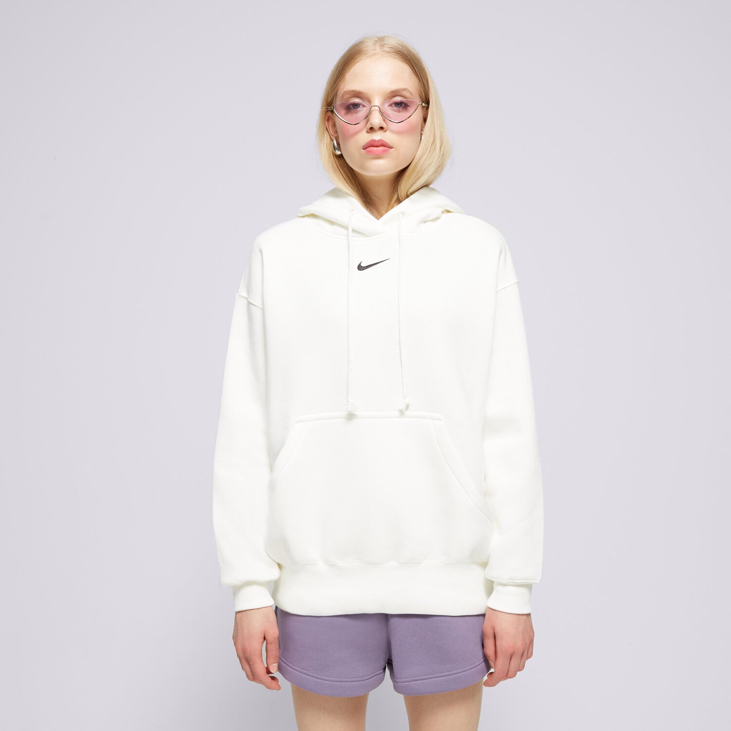 Damen NIKE HOODIE W NSW PHNX FLC OS CREW DQ5860-133 Weiß