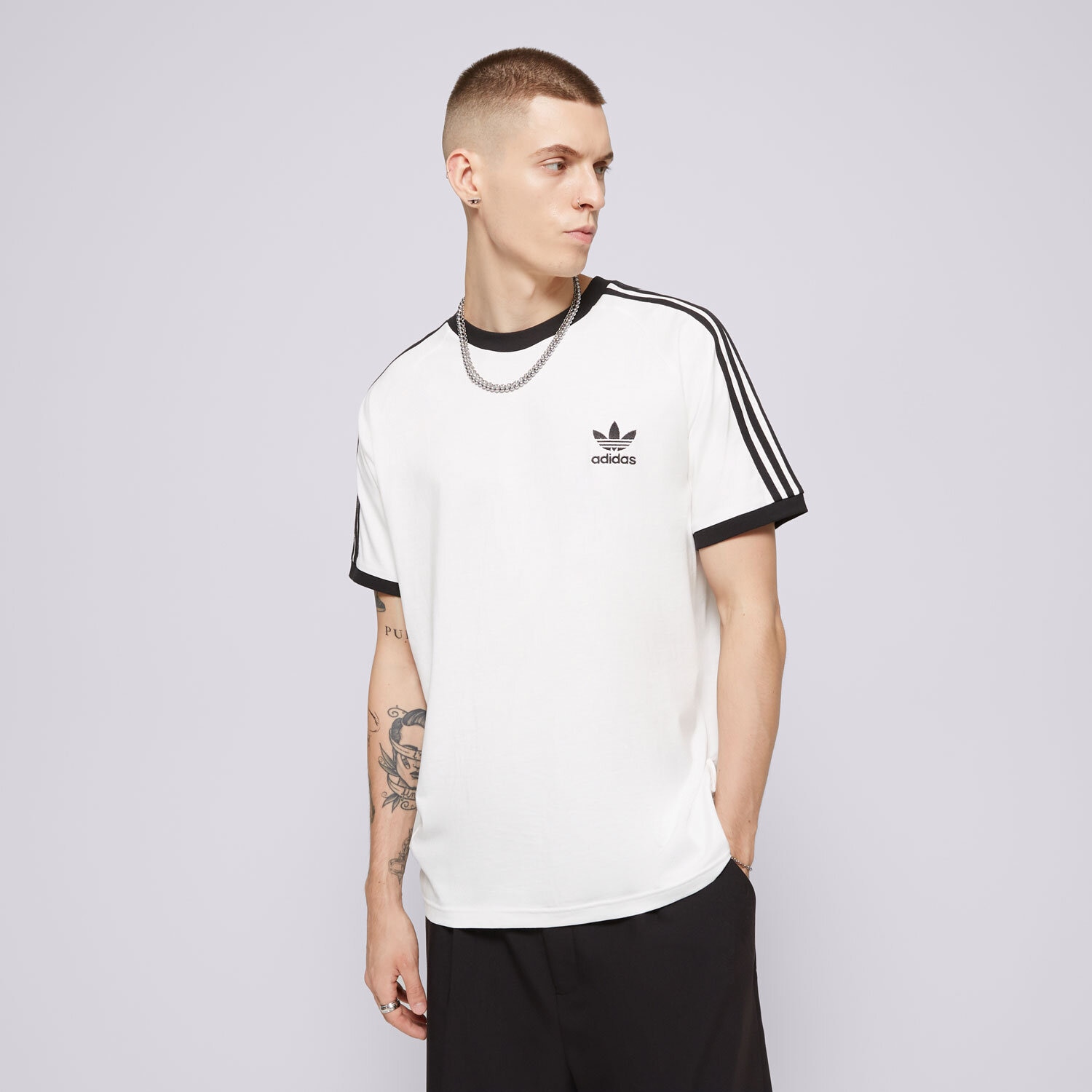 Herren T-Shirt ADIDAS T-SHIRT 3-STRIPES TEE IA4846 Weiß