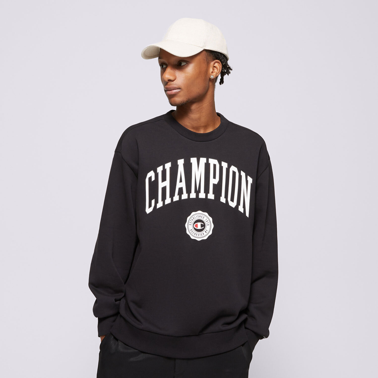 Herren CHAMPION SWEATSHIRT CREWNECK 219839KK001 Schwarz