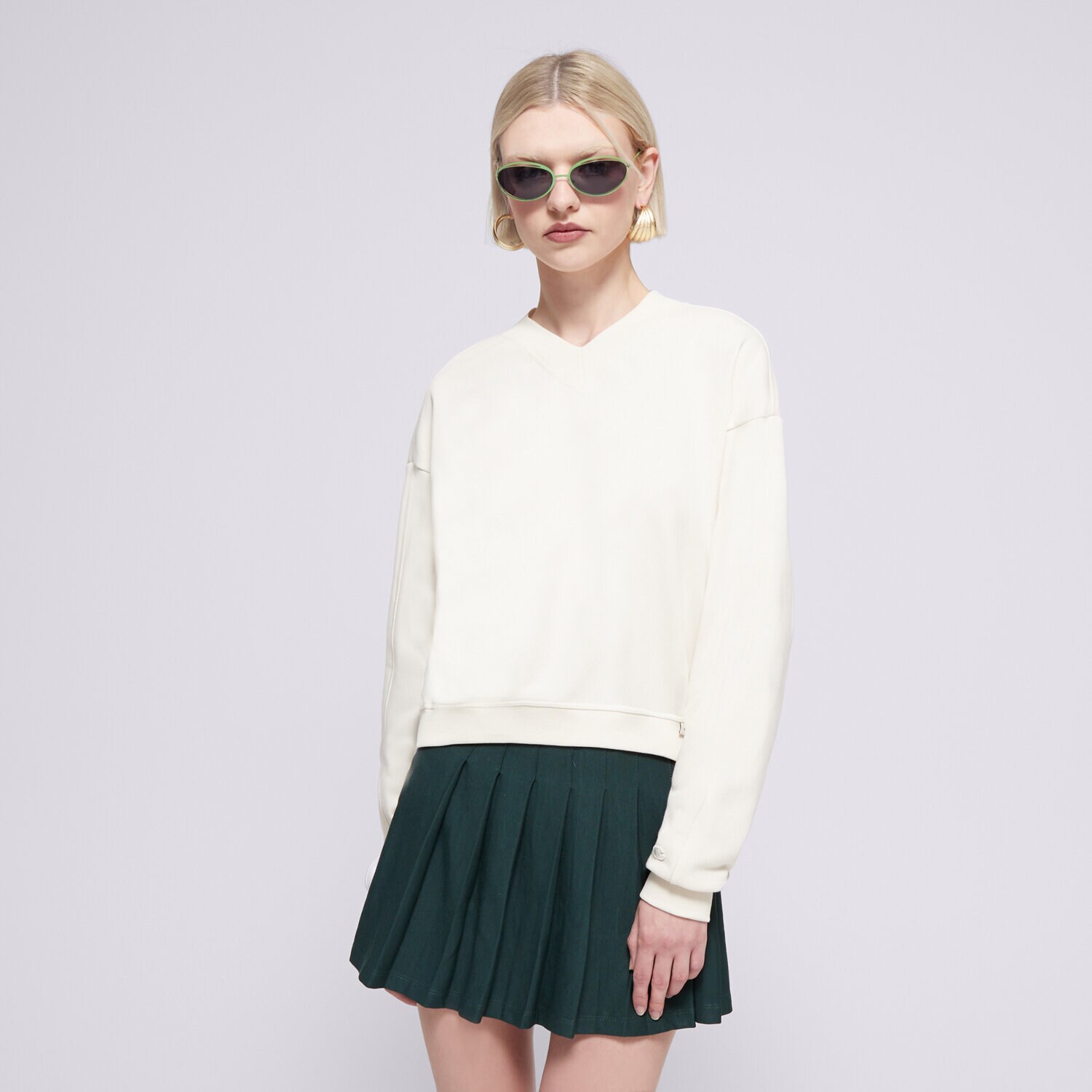 Damen CHAMPION SWEATSHIRT CREWNECK CROPTOP-ECO FUTURE E10007YS137 Beige