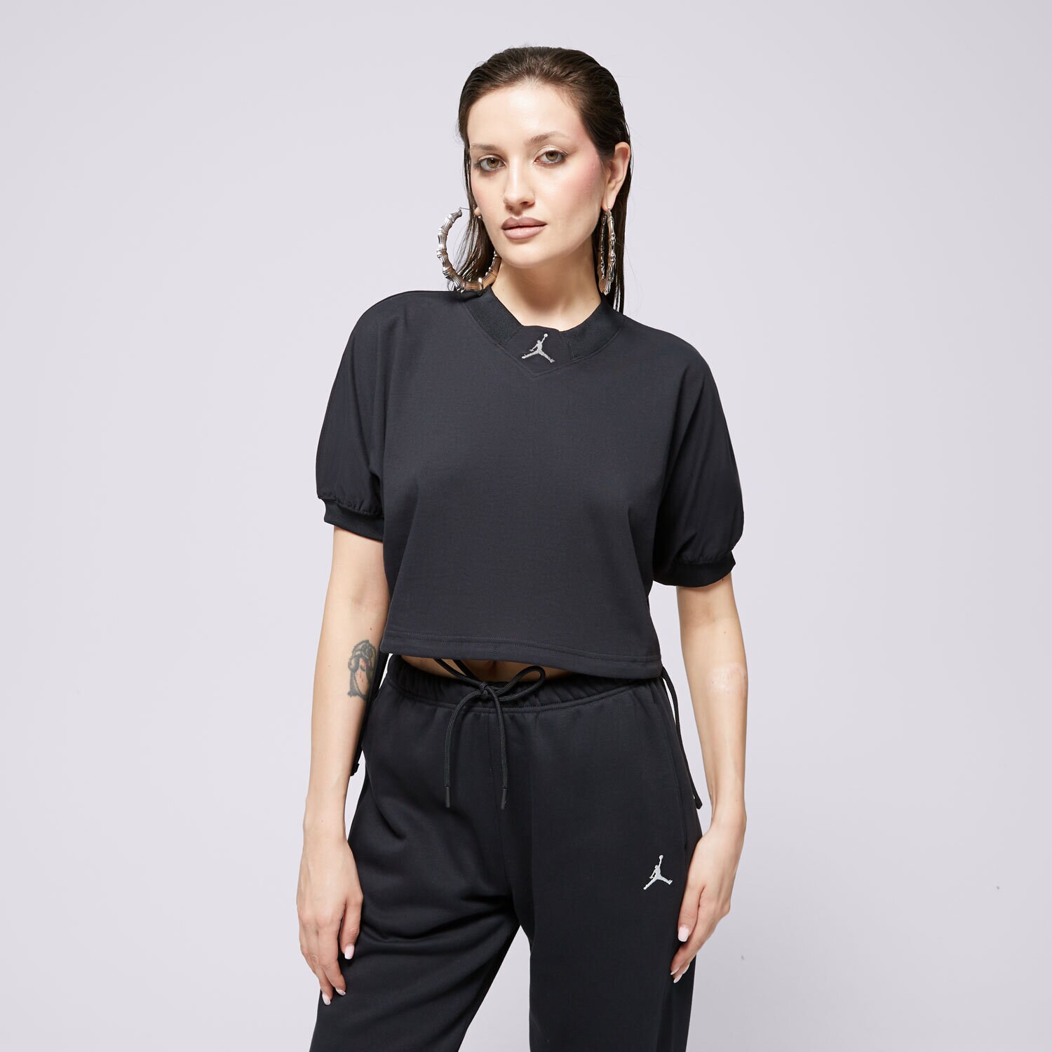 Damen T-Shirt JORDAN T-SHIRT W J SS KNIT SLD TOP FN5727-010 Schwarz