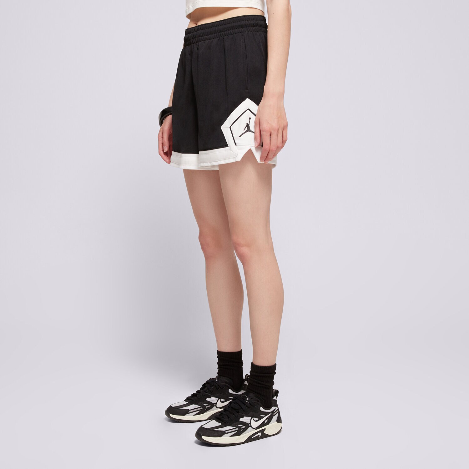 Damen Shorts SHORTS W JORDAN SPT DMND SHORT 4" BLACK/WHITE/WHITE/BLACK FN5134-010 Schwarz