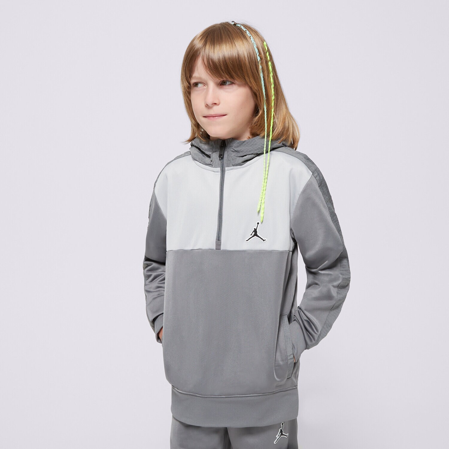 Kinder T-Shirt JORDAN SET WVN PNL CRGO OH SUIT GRY/BLK B 95D036-M19 Grau