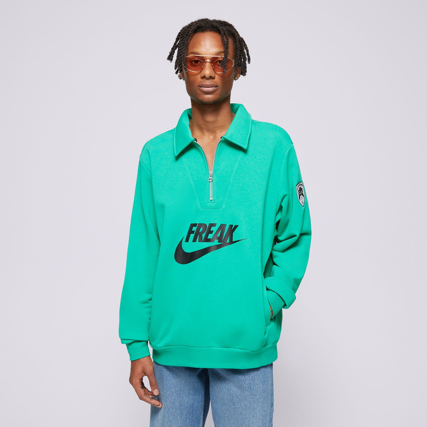 NIKE SWEATSHIRT GA M NK DF STD ISS QZ NBA Grun FZ0928 324 Sizeer