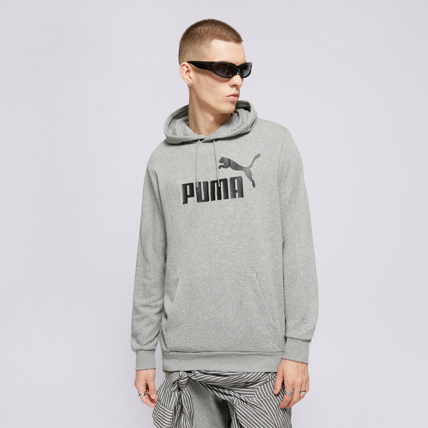 Herren PUMA SWEATSHIRT ESS BIG LOGO HOODIE 58668803 Grau