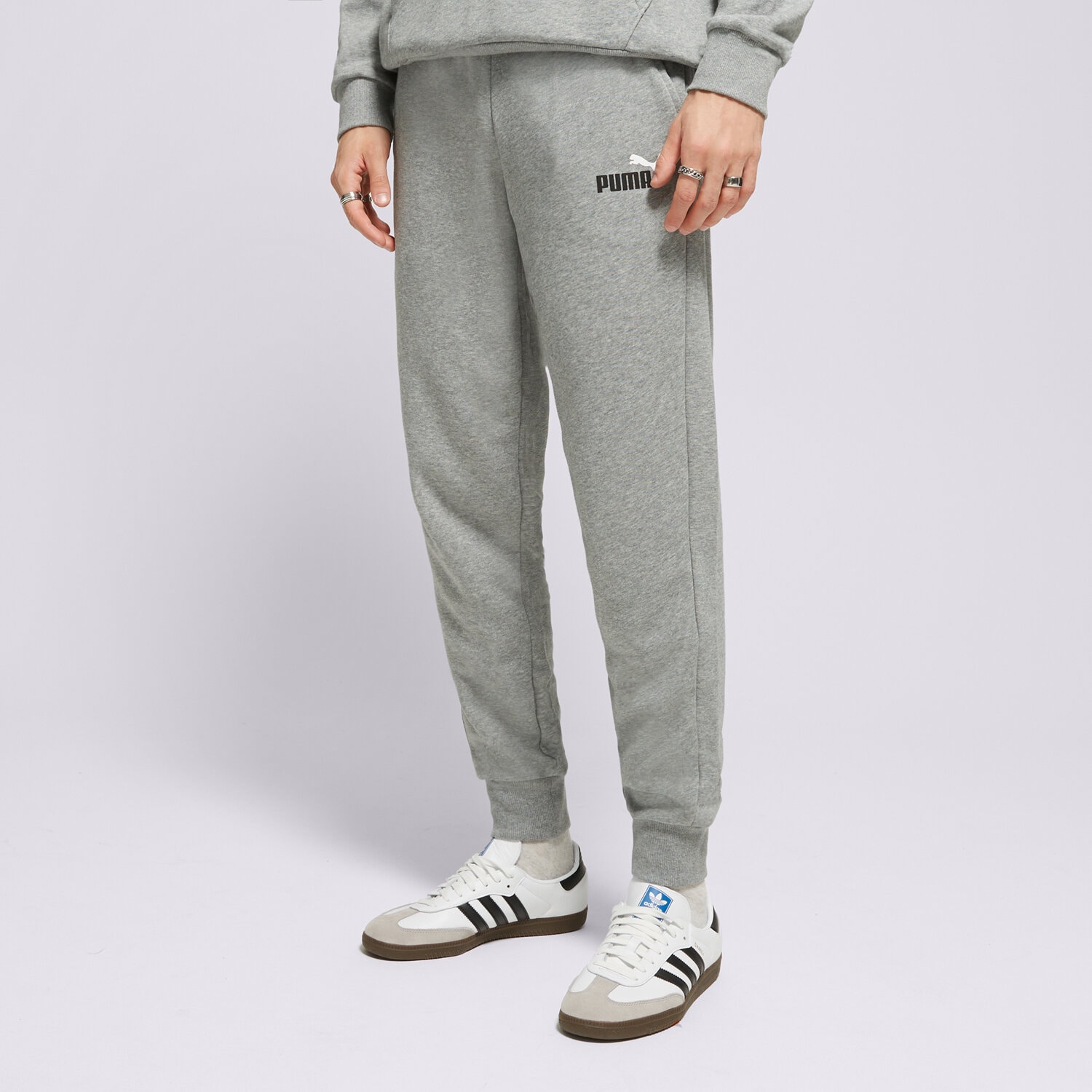 PUMA HOSE ESS 2 COL LOGO PANTS TR CL Grau 58676803 Sizeer