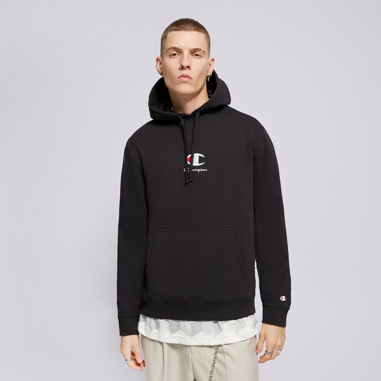 Herren CHAMPION HOODIE HOODED SWEATSHIRT 219845KK001 Schwarz
