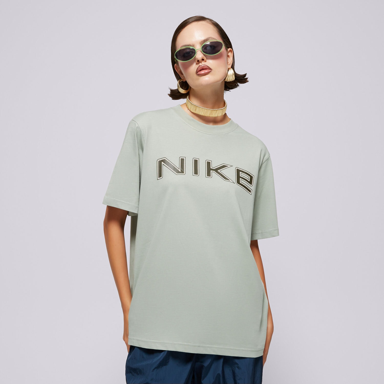 Damen T-Shirt NIKE T-SHIRT W NSW PHOENIX SS TEE HQ1679-370 Khaki