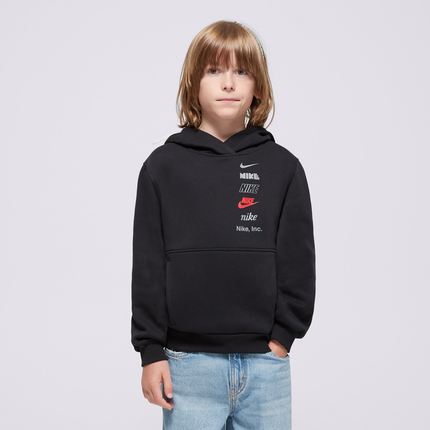 Kinder NIKE HOODIE K NSW CLUB FLC HDY MLOGO BOY HQ0970-010 Schwarz