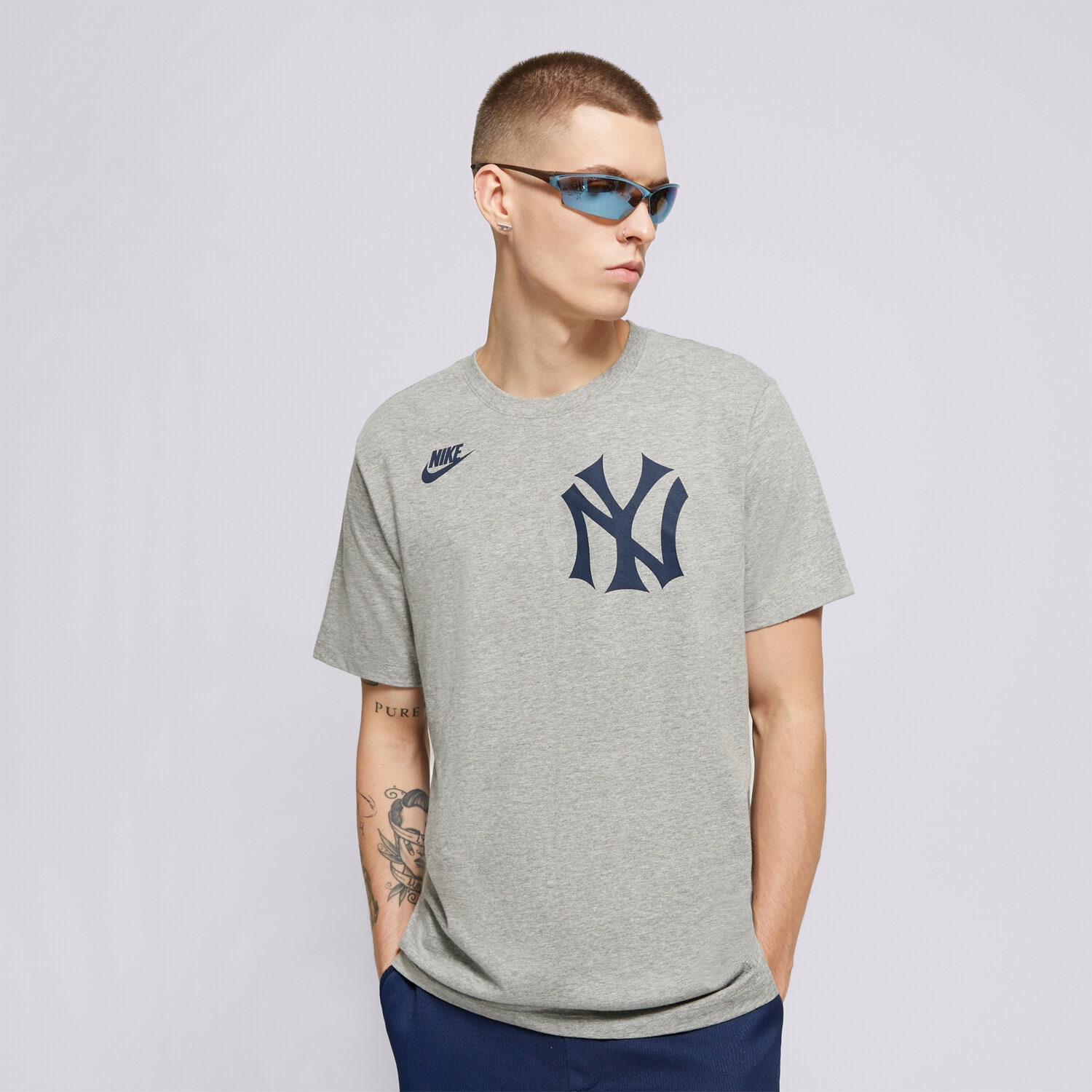 Herren T-Shirt NIKE T-SHIRT NEW YORK YANKEES MLB N199-06G-N27-0B5 Grau
