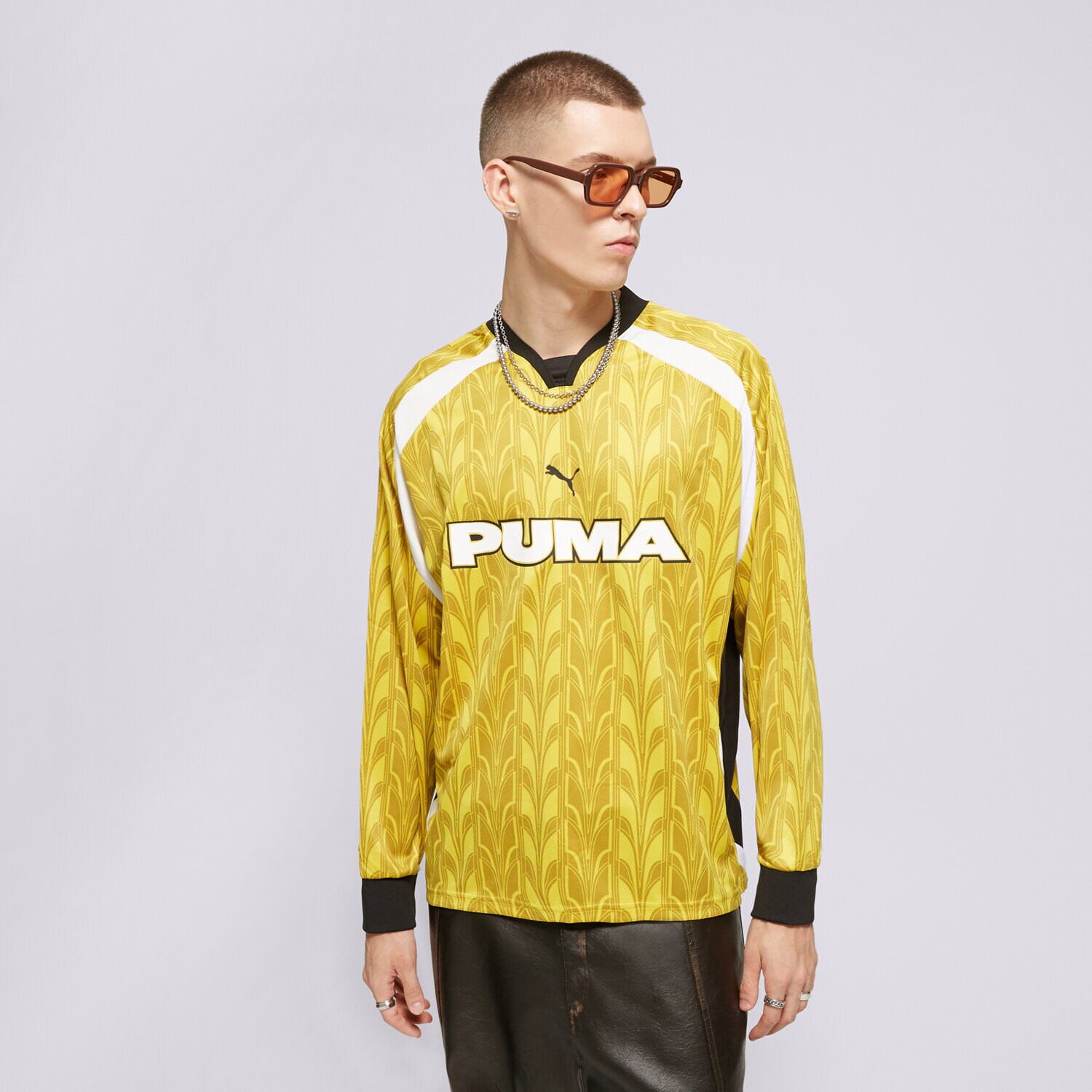 Herren T-Shirt PUMA T-SHIRT FOOTBALL JERSEY LONGSLEEVE 627543 41 Gelb