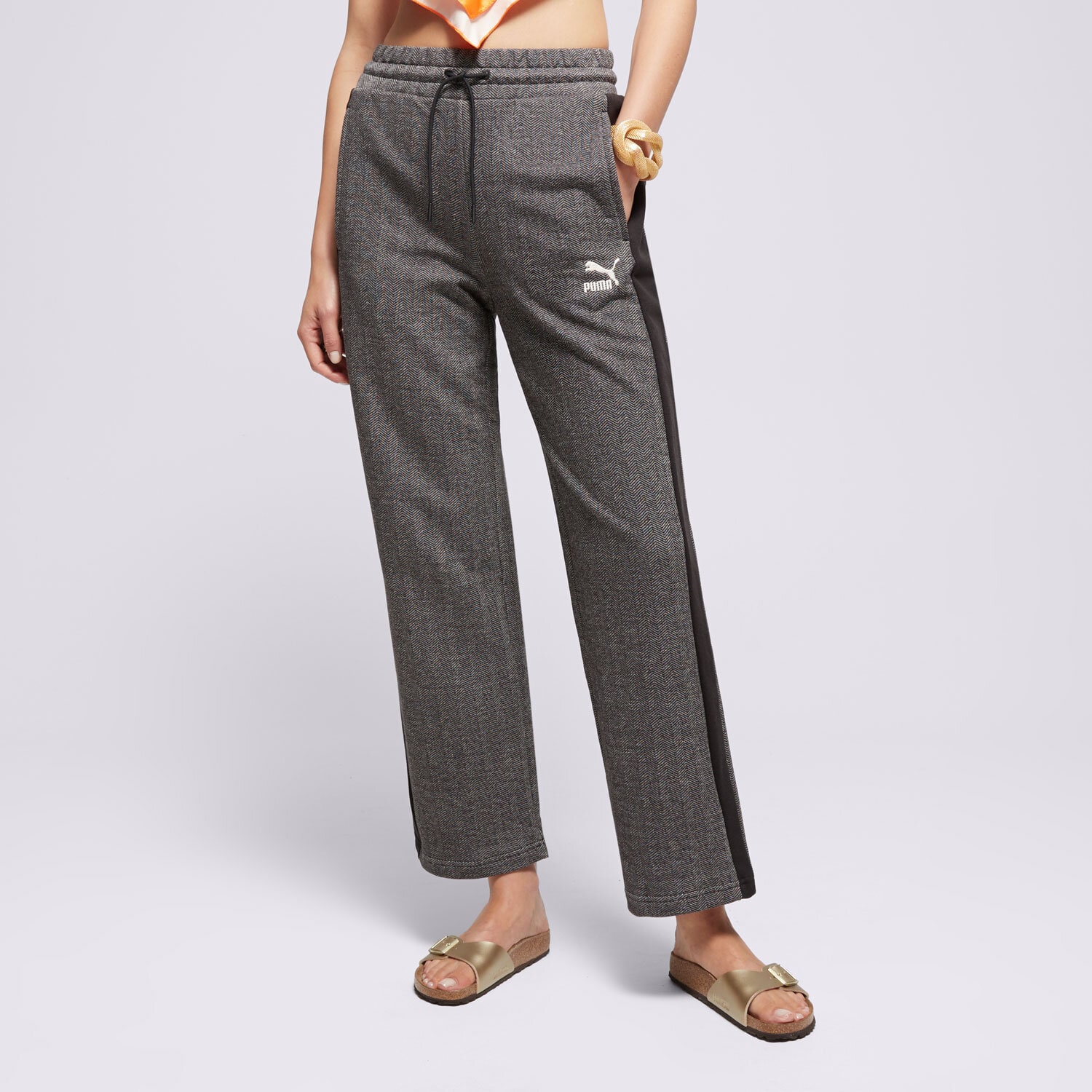 Damen Hosen PUMA HOSE T7 HIGH WAIST TRACK PANTS 626798 01 Beige
