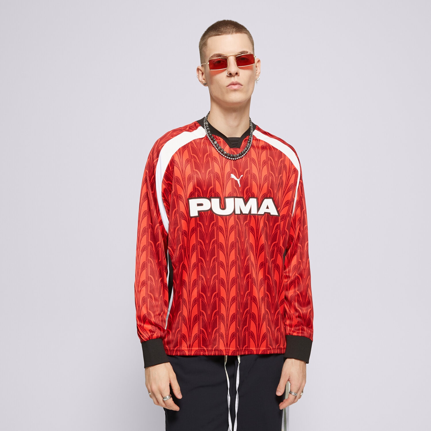 Herren T-Shirt PUMA T-SHIRT FOOTBALL JERSEY LONGSLEEVE 627543 13 Rot
