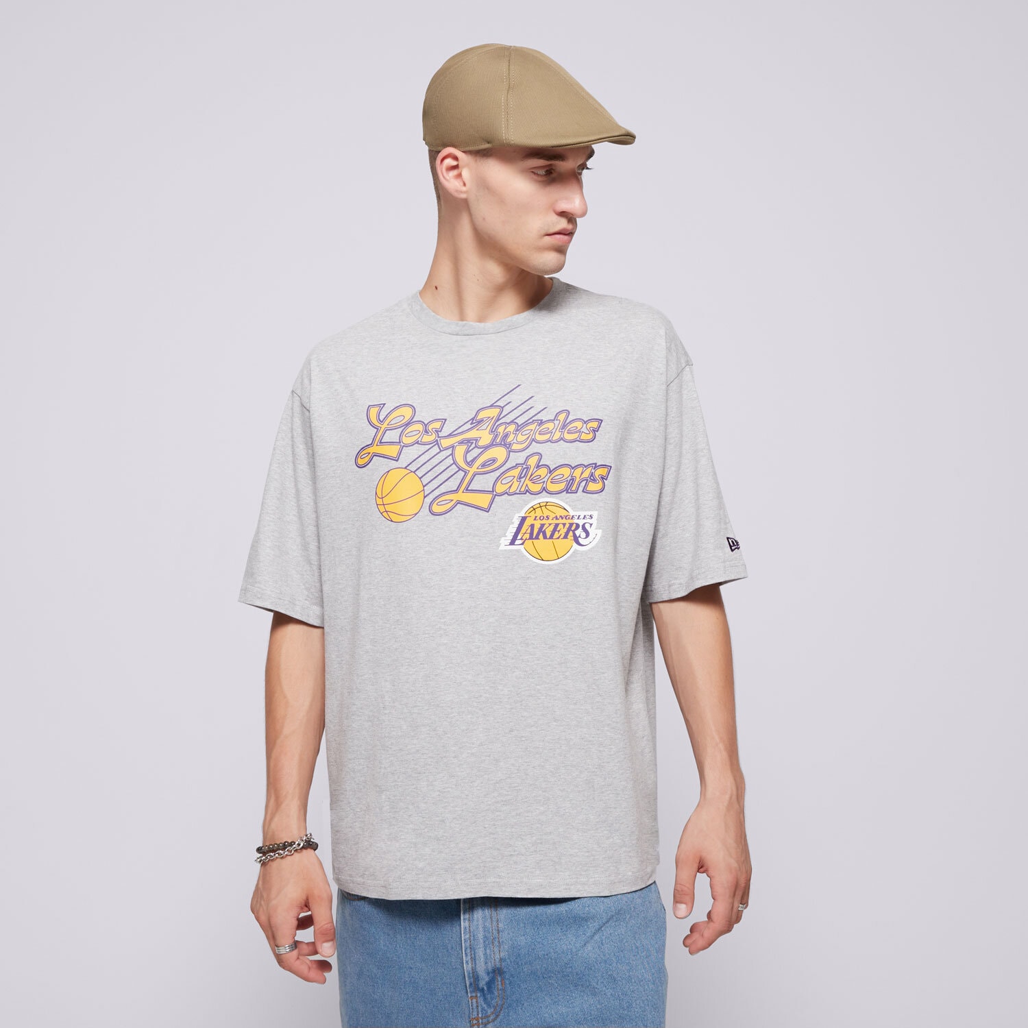 Herren T-Shirt NEW ERA T-SHIRT NBA SCRIPT OS LAKERS LOS ANGELES LAKERS HGRC 60564788 Grau