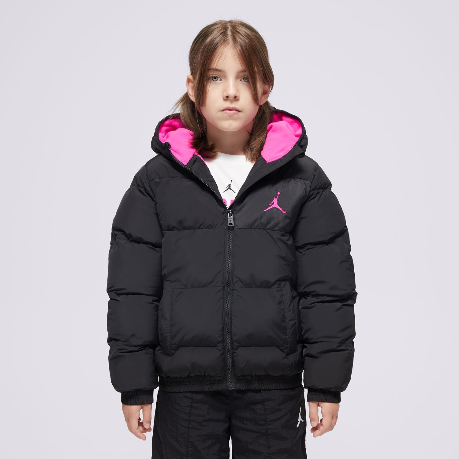 Kinder Übergangsjacke JORDAN JACKE WINTER (G)MID PADDED JKT BLK/P G 45D195-023 Schwarz