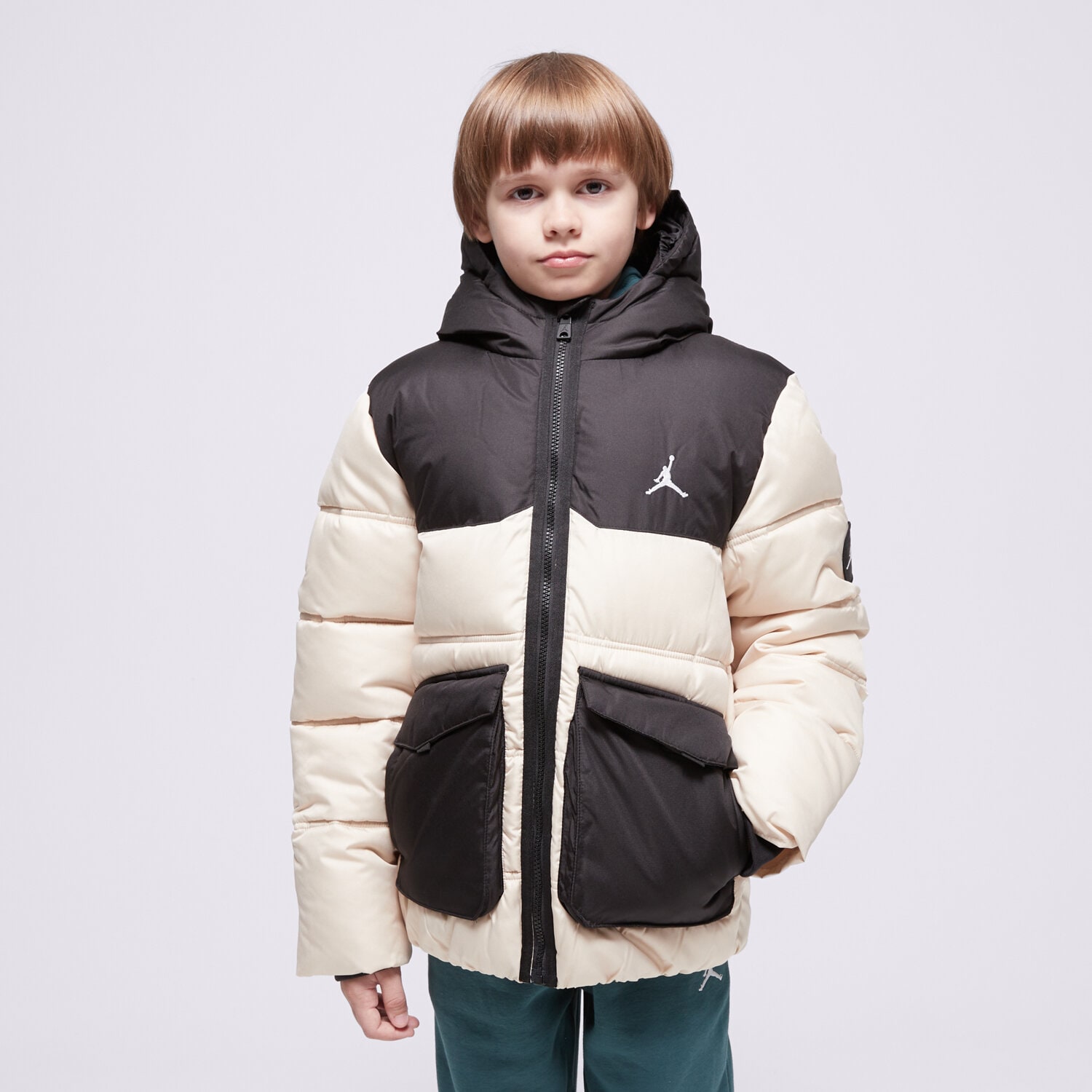 Kinder Übergangsjacke JORDAN JACKE WINTER JDB FAUX DOWN ACKET BOY 95D133-XAE Beige