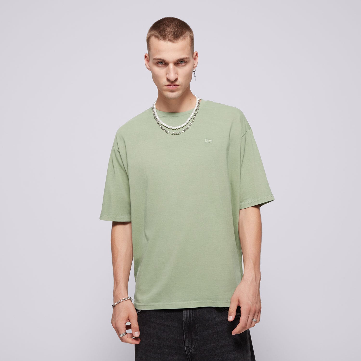 Herren T-Shirt NEW ERA T-SHIRT NE WASHED OS NONE 60502674 Grün