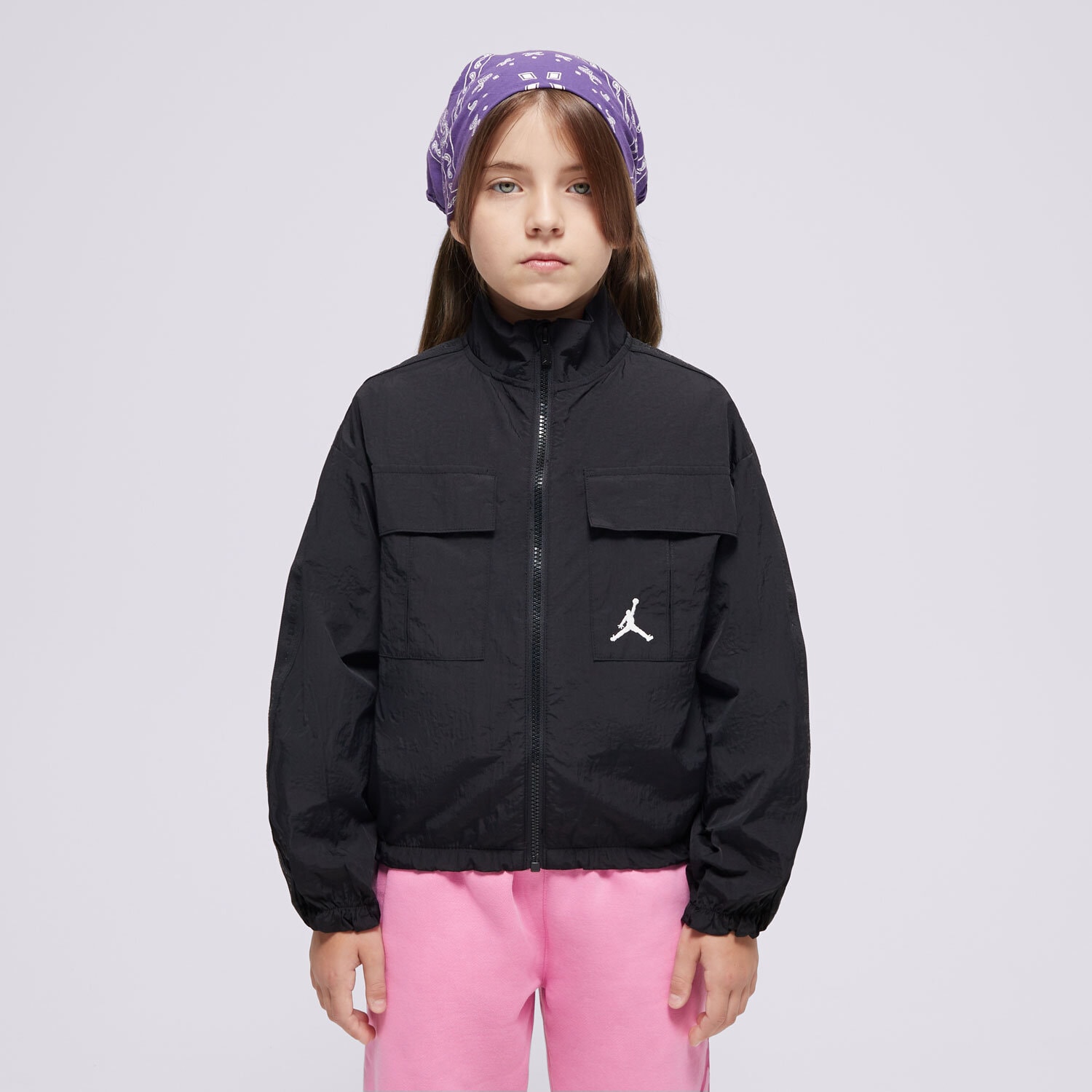 Kinder Übergangsjacke JORDAN JACKE WINTER JDG JUMPMAN WOVEN TAPIN GIRL 45D345-023 Schwarz