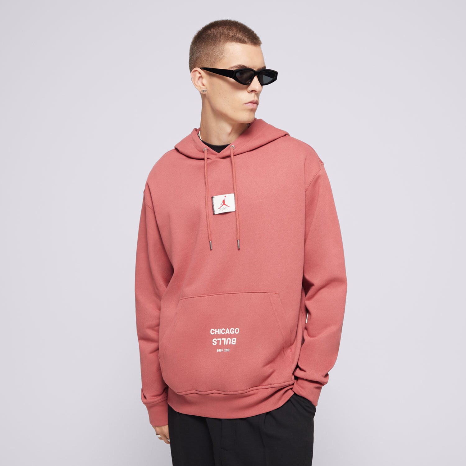 Herren NIKE HOODIE CHI MNK FLC PO CTS ST NBA FV8244-691 Rot