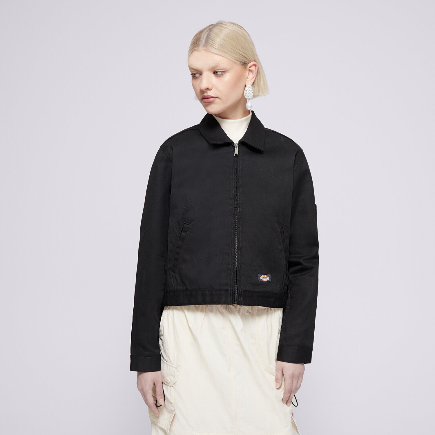 Damen Übergangsjacke DICKIES JACKE UNLINED CROPPED EISENHOWER JACKET DK0A4YQYBLK1 Schwarz