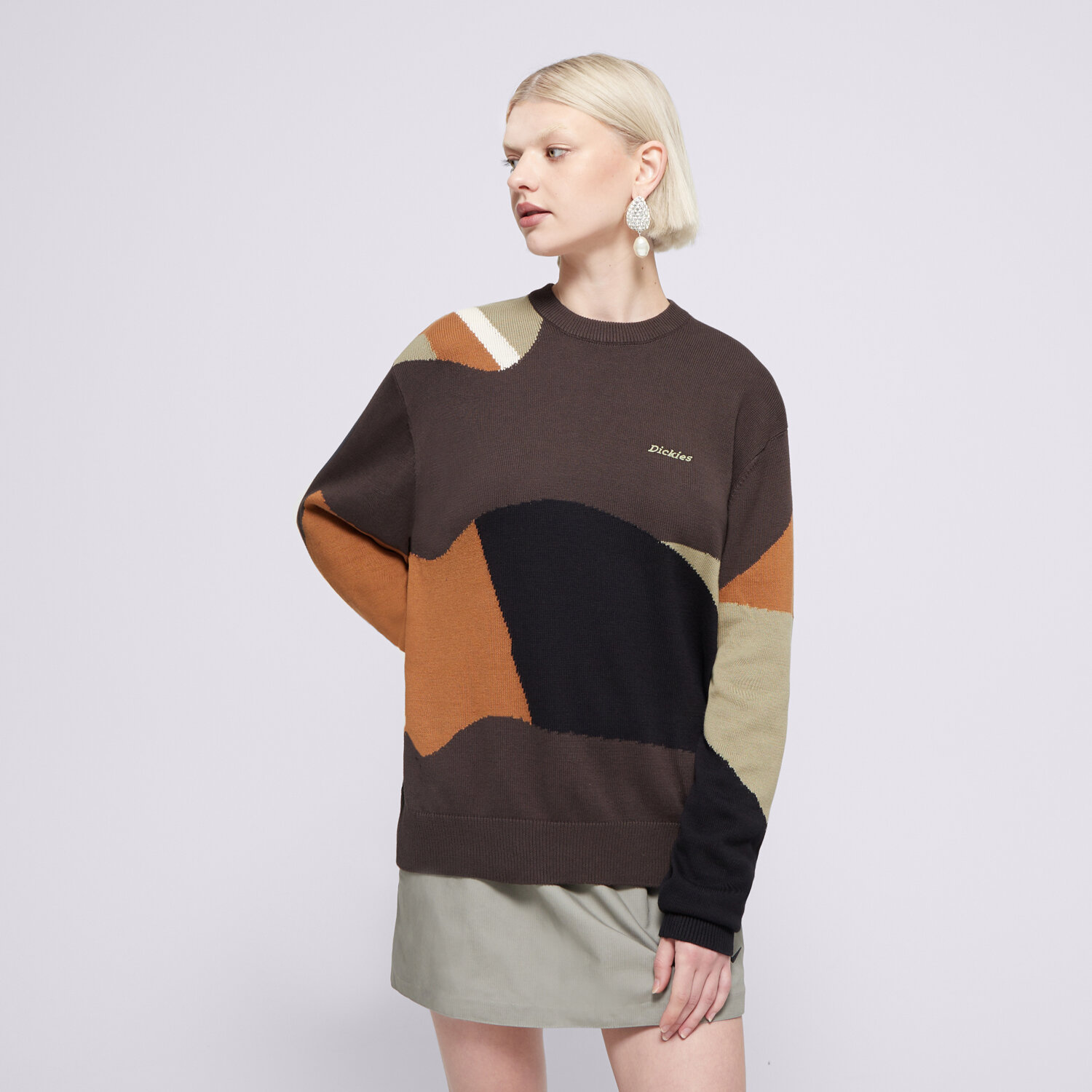 Damen DICKIES PULLOVER DICKIES CAMO SWEATER DK0A864N0IP1 Grün
