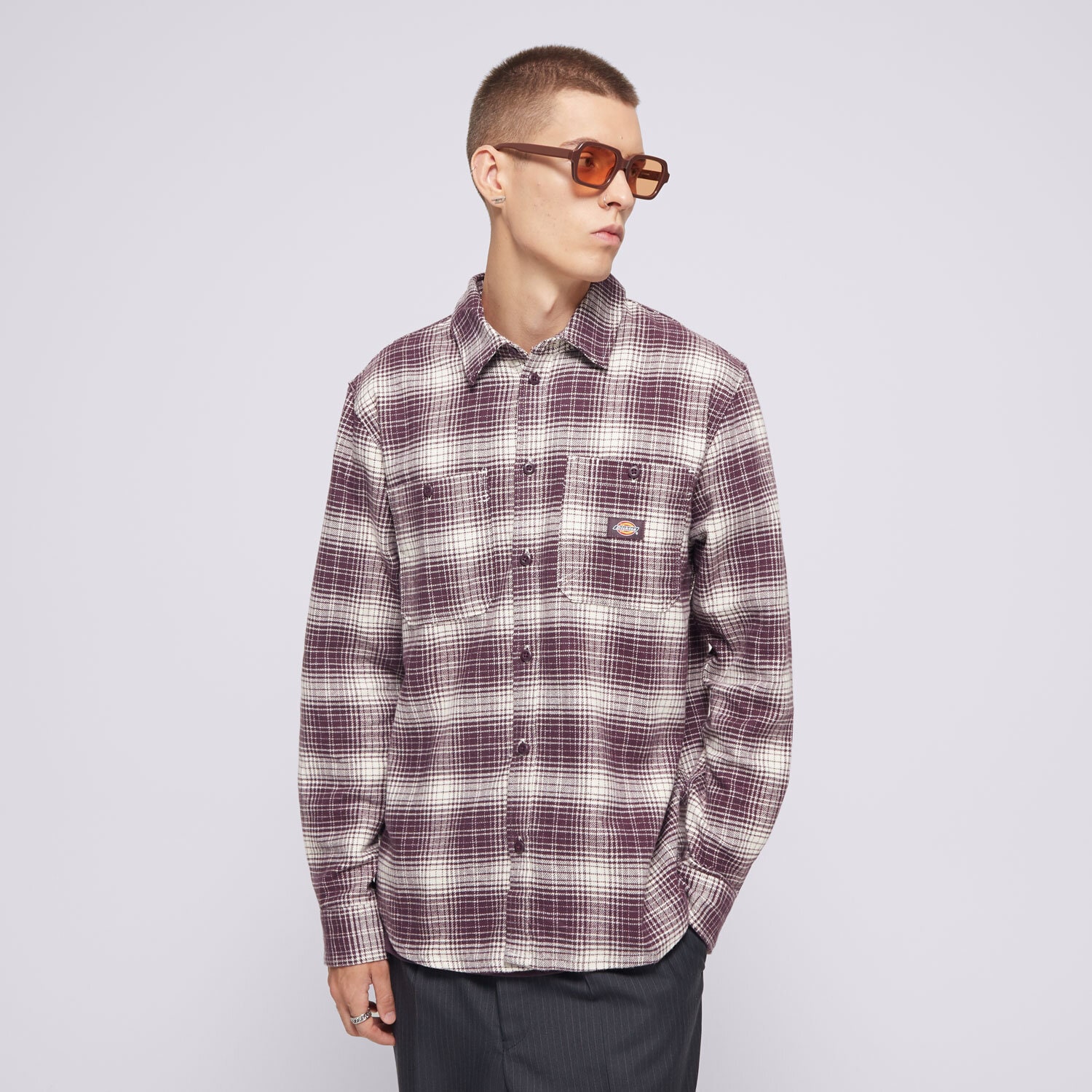 Herren Hemd DICKIES HEMD EVANSVILLE LS DK0A4XGTJ561 Violet
