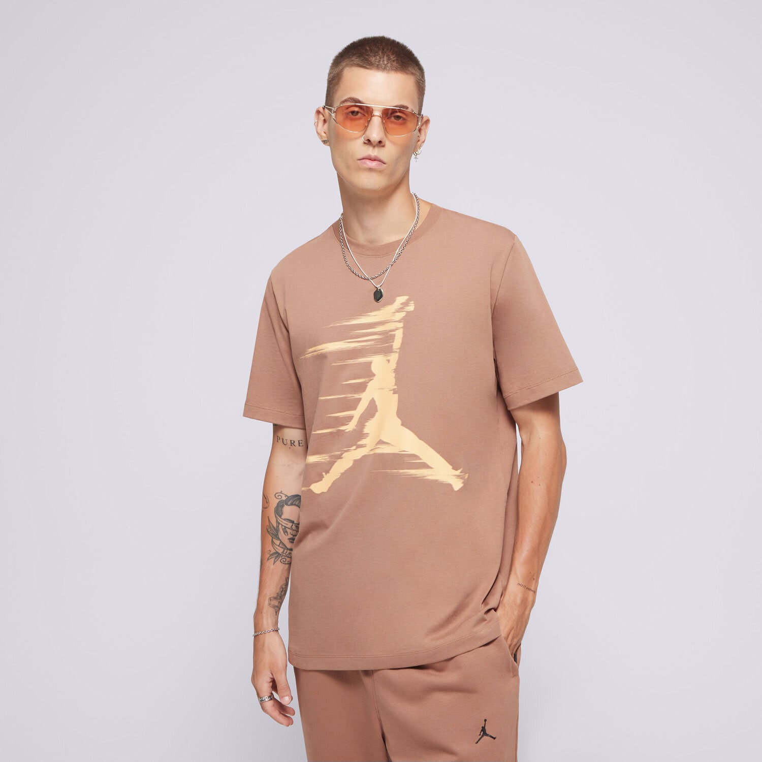 Herren T-Shirt T SHIRT M JORDAN MVP JM SS CREW FZ1919-223 Braun