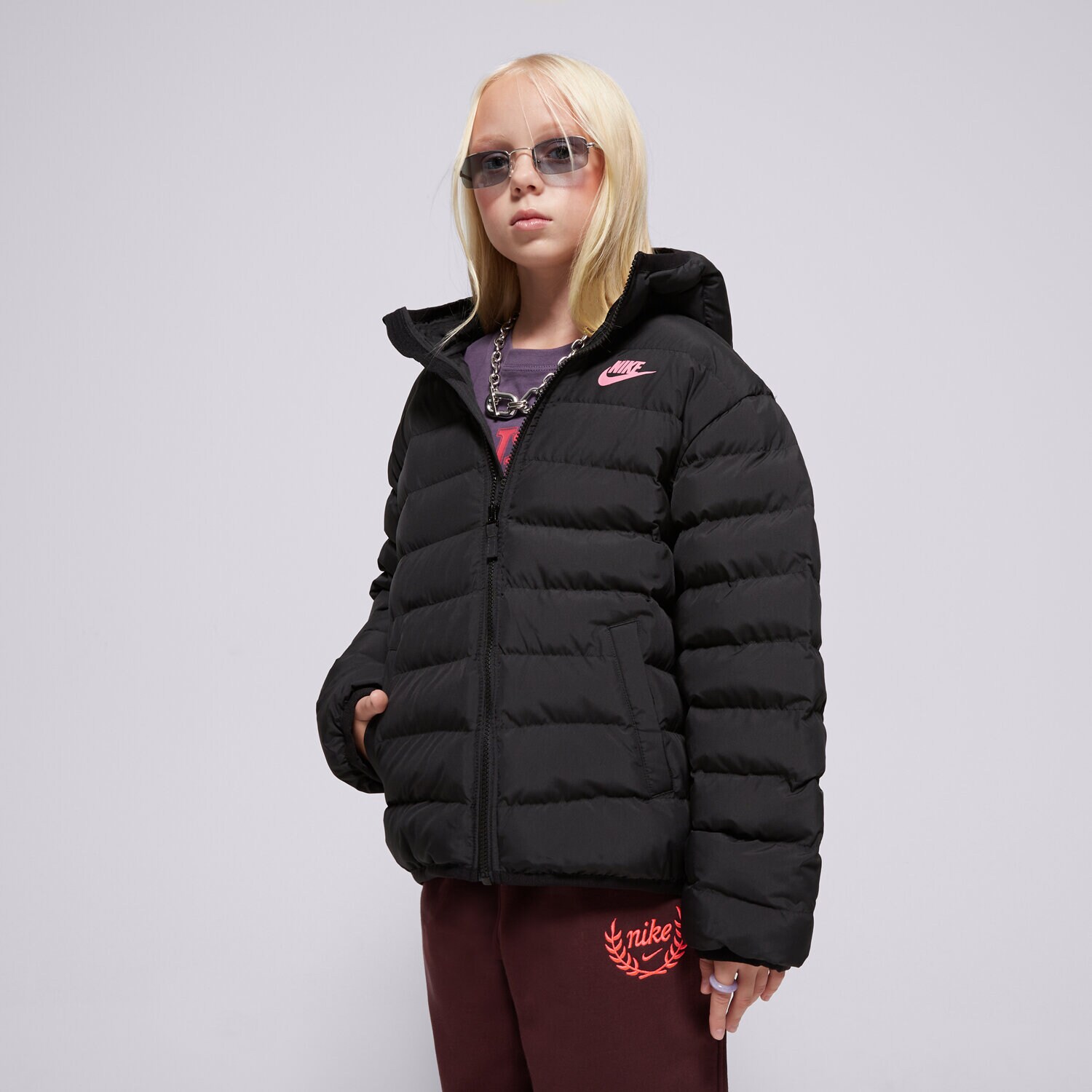 Kinder Übergangsjacke NIKE JACKE WINTER K NSW LOW SYNFL JKT ADP GIRL FD2845-013 Schwarz