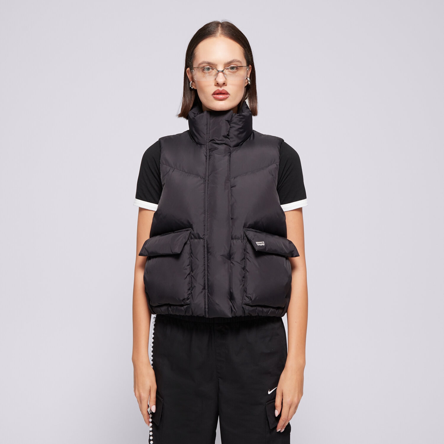 Damen Weste LEVI'S WESTE WESTERN BUBBLE VEST BLACKS A8526-0003 Schwarz