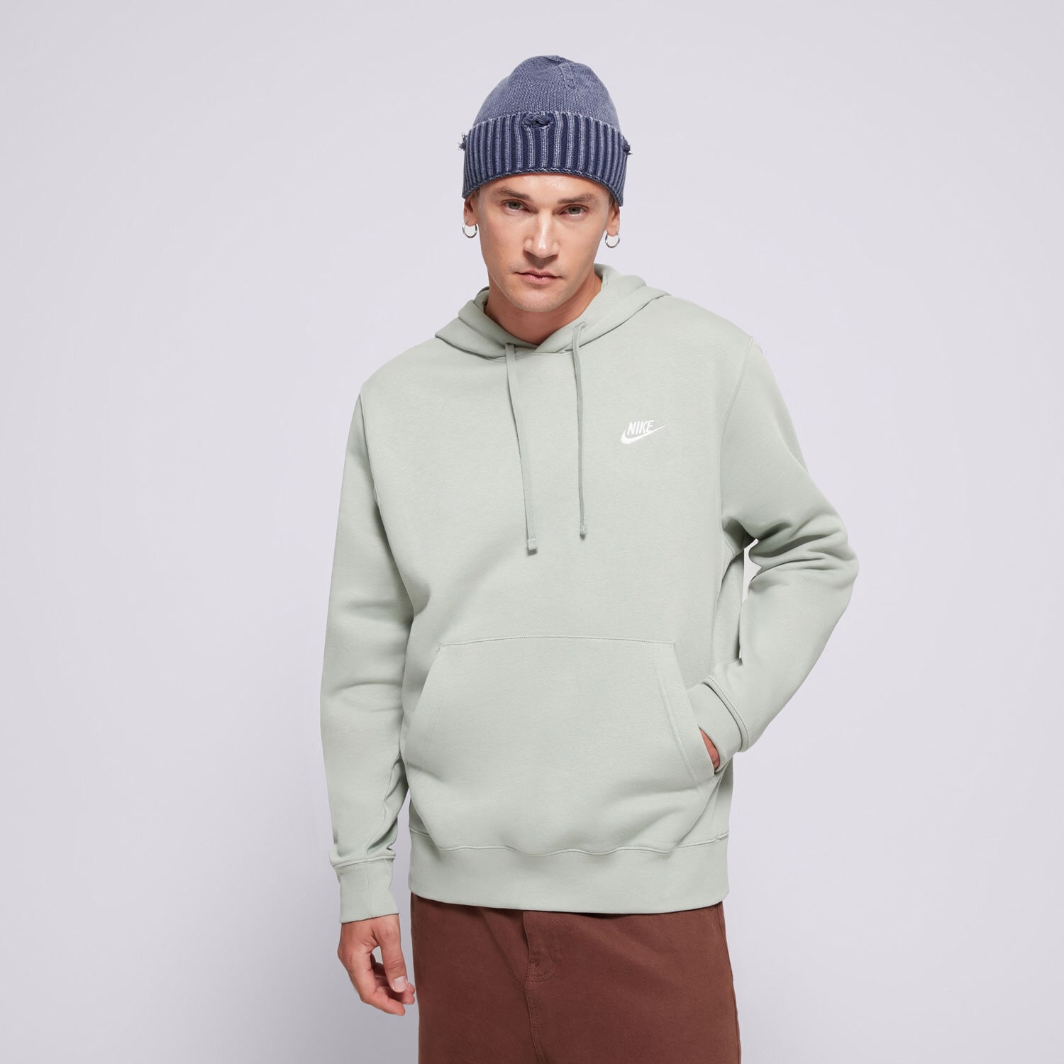 Herren NIKE SWEATSHIRT M NSW CLUB HOODIE PO BB BV2654-371 mintgrün