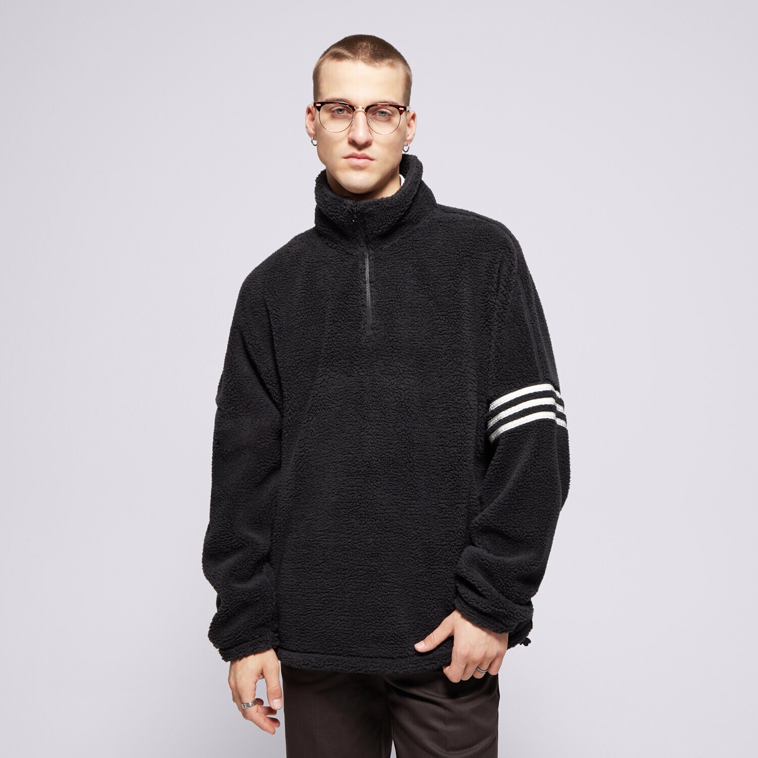 Herren ADIDAS SWEATSHIRT NEU C PF 1/2 Z IW0976 Schwarz