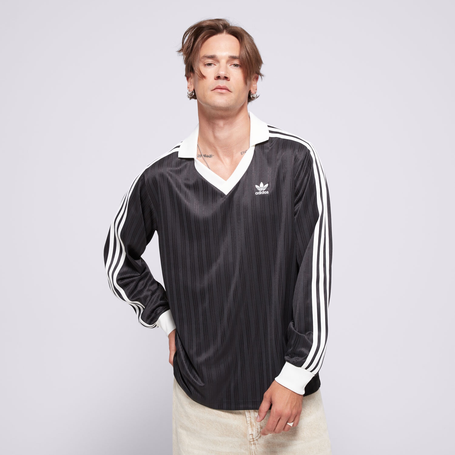 Herren T-Shirt ADIDAS T-SHIRT PIQUE LS IZ4808 Schwarz