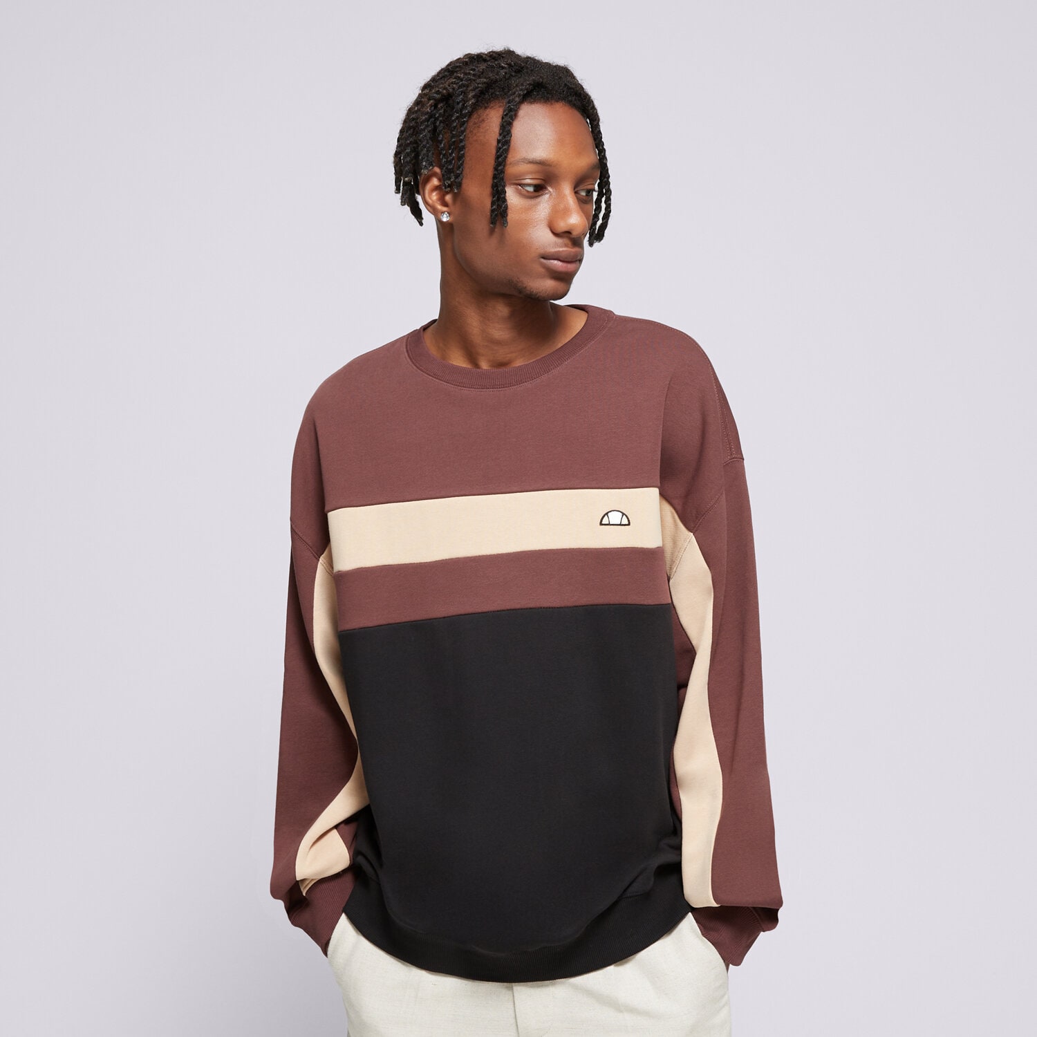 Herren ELLESSE SWEATSHIRT ANDORA SWEATSHIRT BRWN/BLK SHX20991220 Braun