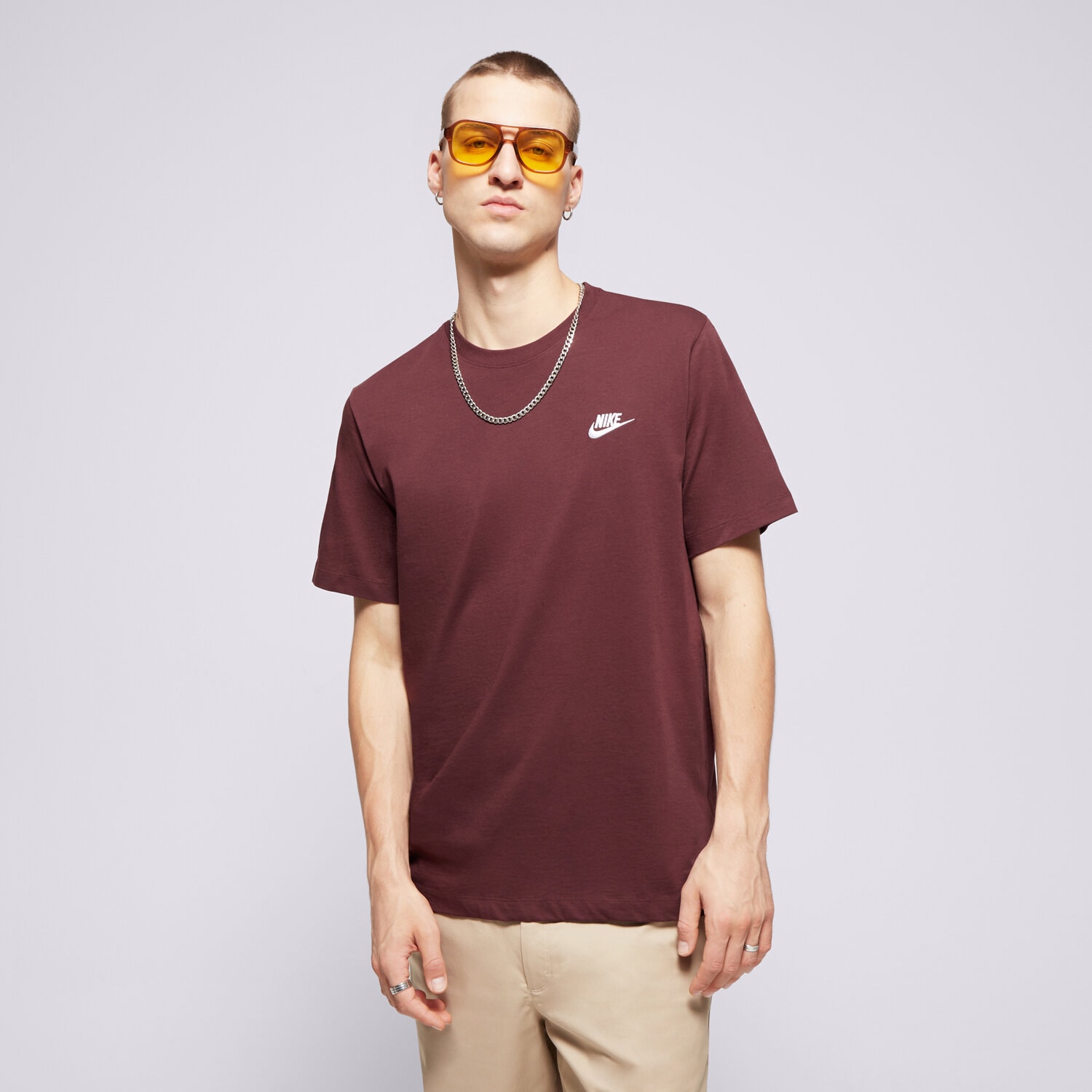Herren T-Shirt NIKE T-SHIRT SPORTSWEAR CLUB AR4997-652 Braun