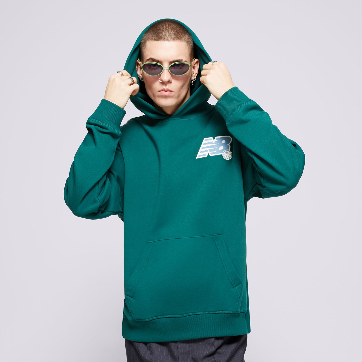 Herren NEW BALANCE HOODIE ATHLETICS RELAXED LEAGUE MT43563MHN Grün