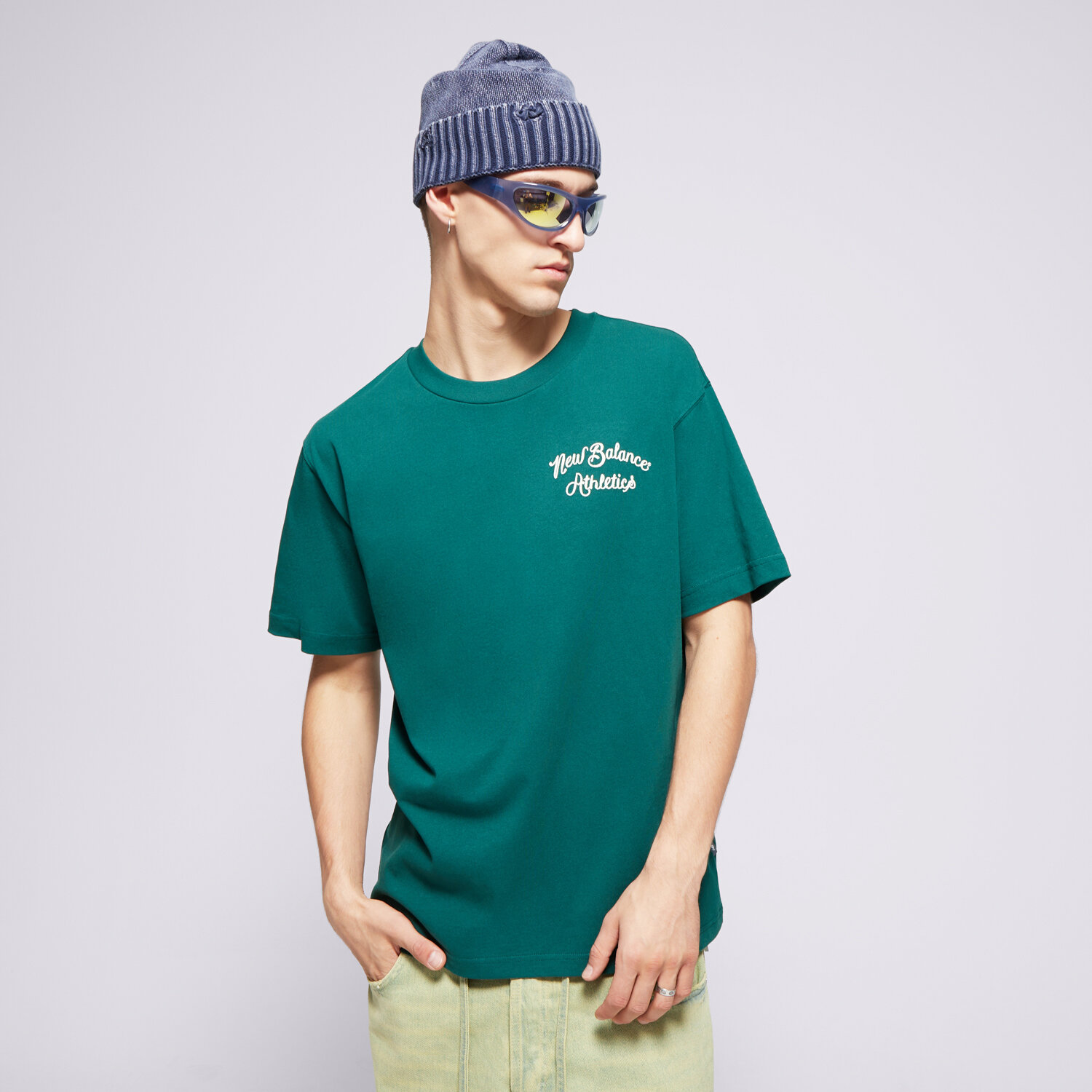 Herren T-Shirt NEW BALANCE T-SHIRT ATHLETICS RELAXED LEAGUE T-SHIRT MT43556MHN Grün