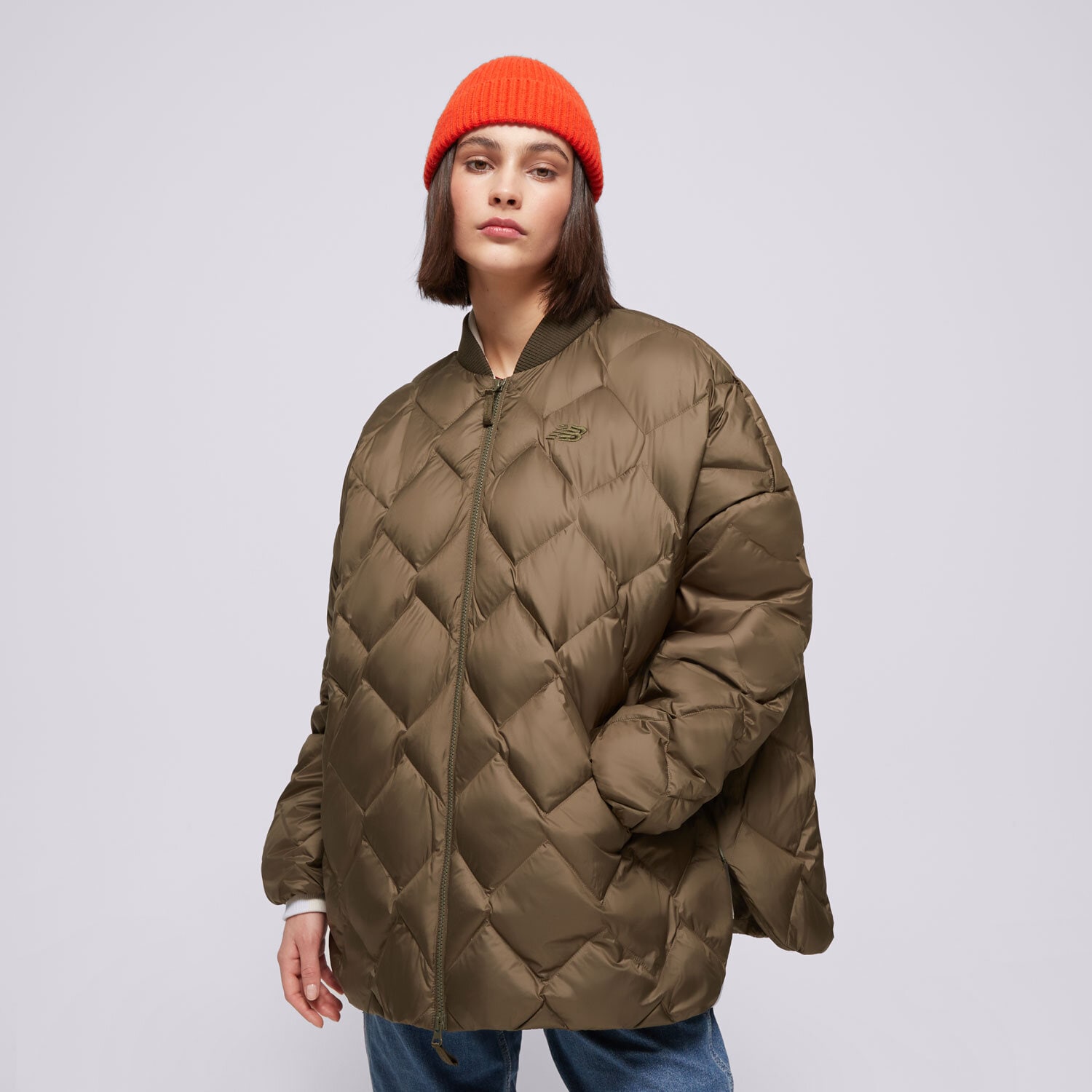 Damen Winterjacke NEW BALANCE JACKE PINNACLE BOMBER FRENCH WJ43503DMO Khaki