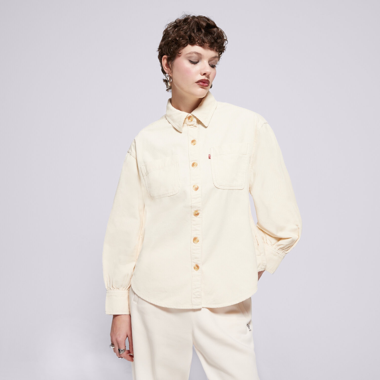 Damen T-Shirt LEVI'S HEMD ORION CORDUROY OVERSHIRT NEUTRALS A8691-0011 Beige