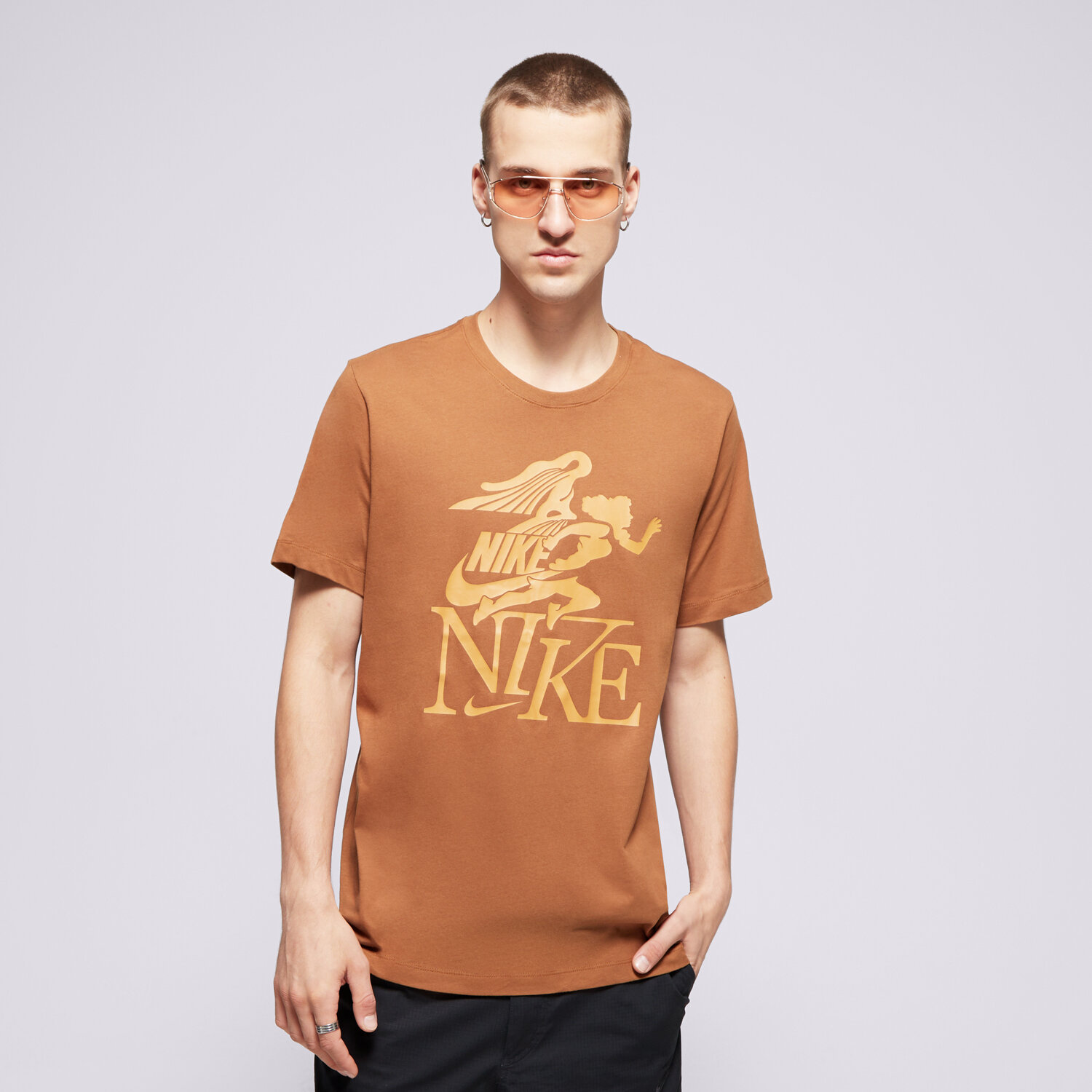 Herren T-Shirt NIKE T-SHIRT M NSW TEE CLUB SSNL LBR FZ7985-281 Braun