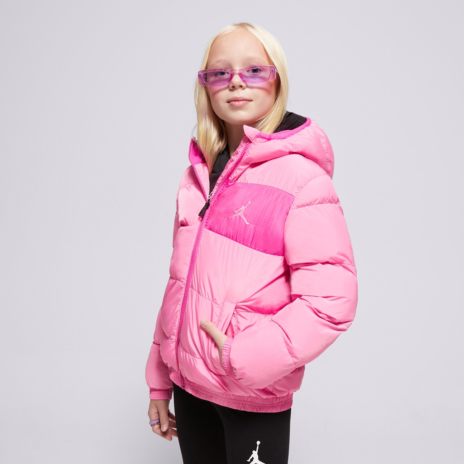 Kinder Übergangsjacke JORDAN JACKE WINTER ESSENTIAL MIDWEIGHT PUFFER GIRL 45D195-AFN Rosa