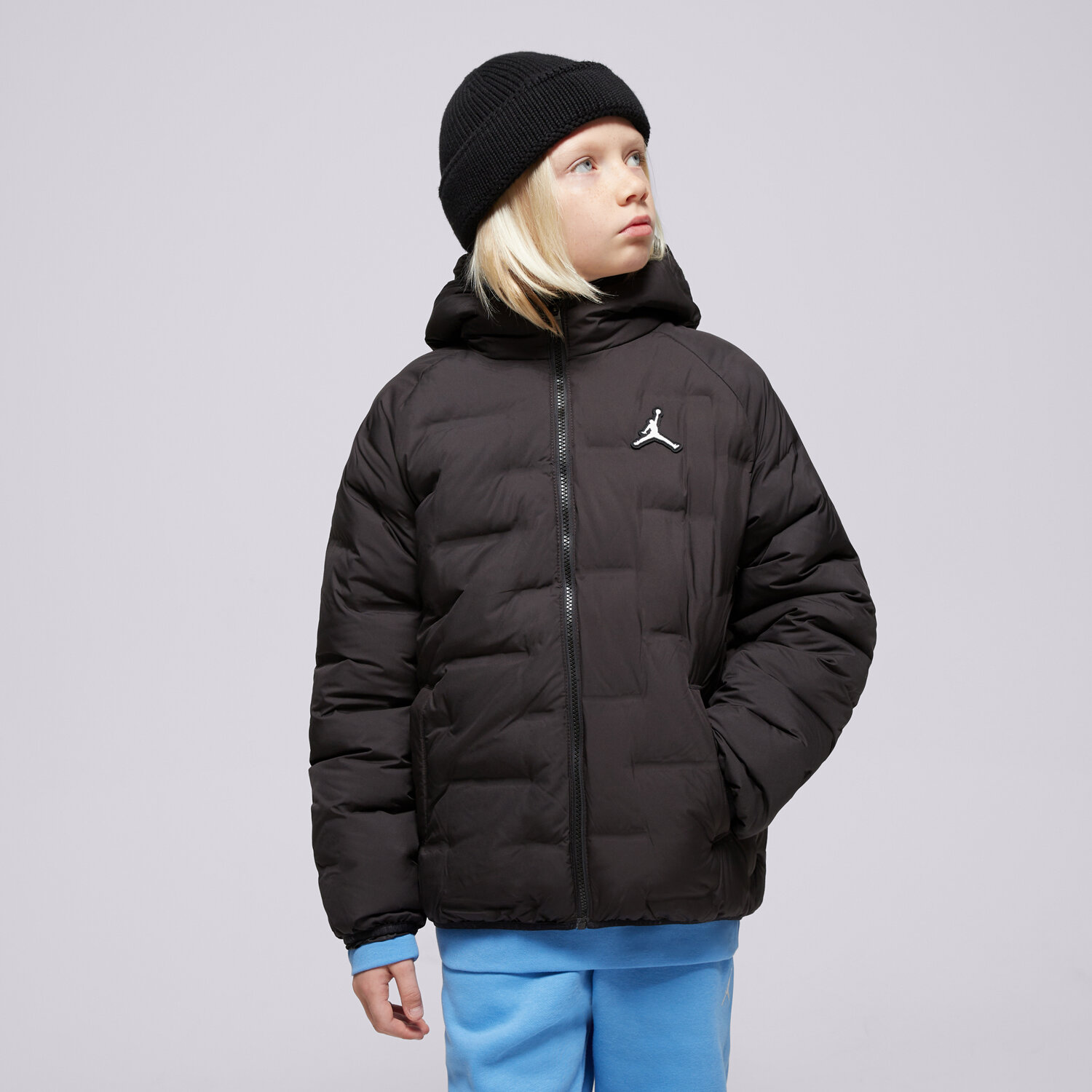 Kinder Übergangsjacke JORDAN JACKE WINTER JDN WELDED JORDAN PUFFER BOY 95D194-023 Schwarz