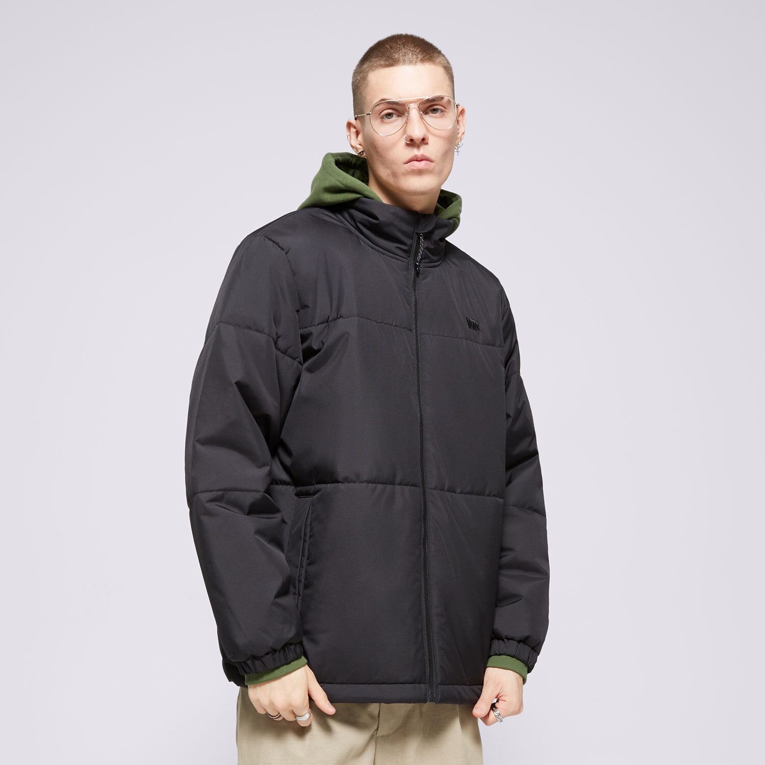 Herren Winterjacke VANS JACKE WINTER MTE NO HOOD NORRIS PUFFER VN000HN7BLK1 Schwarz