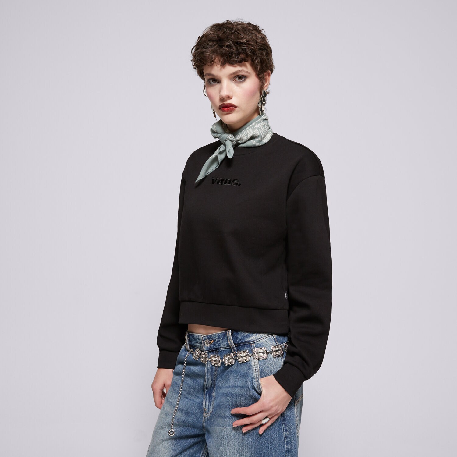 Damen VANS SWEATSHIRT W ESSENTIAL FT RLX CREW VN000JF5BLK Schwarz