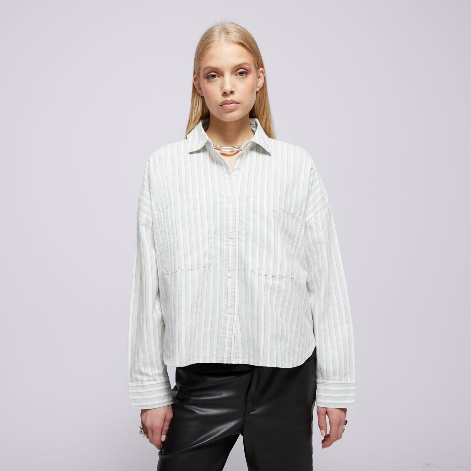 Damen T-Shirt VANS HEMD ANTICA BOXY LS SHIRT VN000HHAM8I Blau