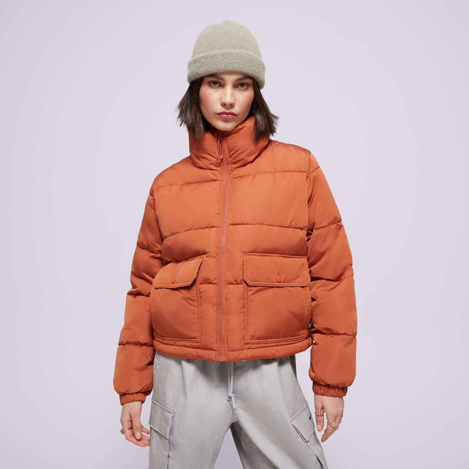 Damen Winterjacke VANS JACKE WINTER MTE AUBREY PRIMALOFT PUFFER VN000HJVC9J1 Orange