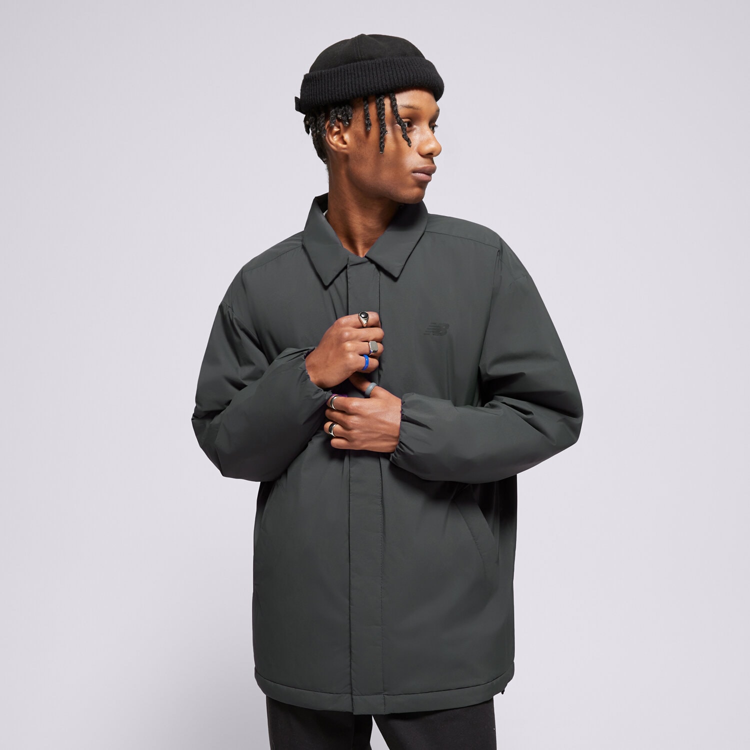 Herren Winterjacke NEW BALANCE JACKE COACHES MJ43504ACK Grau